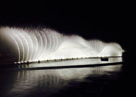 現代美術音楽的な水噴水すばらしいライトおよび水は3Dイメージを示します サプライヤー